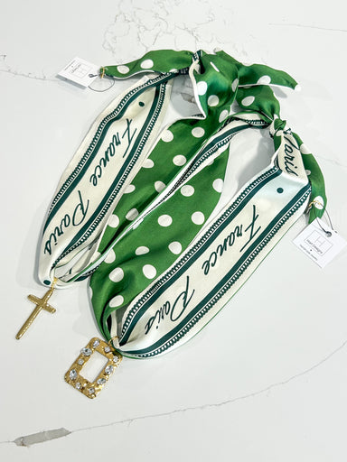 Hart Designs | Assorted Charm Green Polka Dot Twilly Necklace