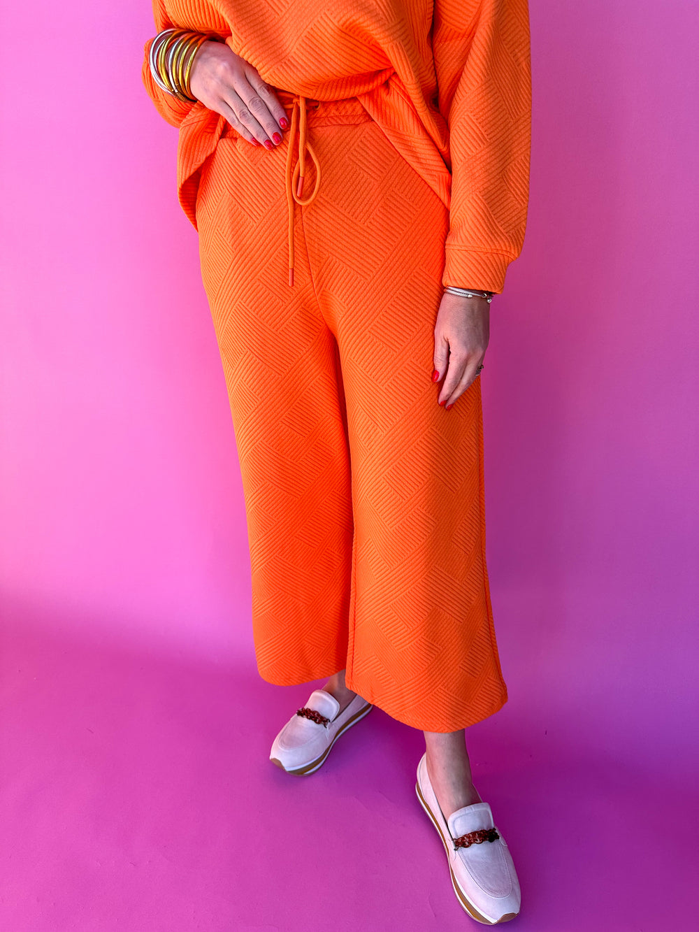 Ready To Roll Pant Set - Tangerine