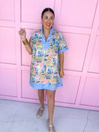 Grand Millennial Gal Dress - Coral Pink