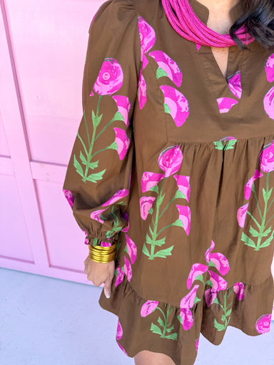 womens boutique mini dress tiered long sleeve vneck fall jincy's 