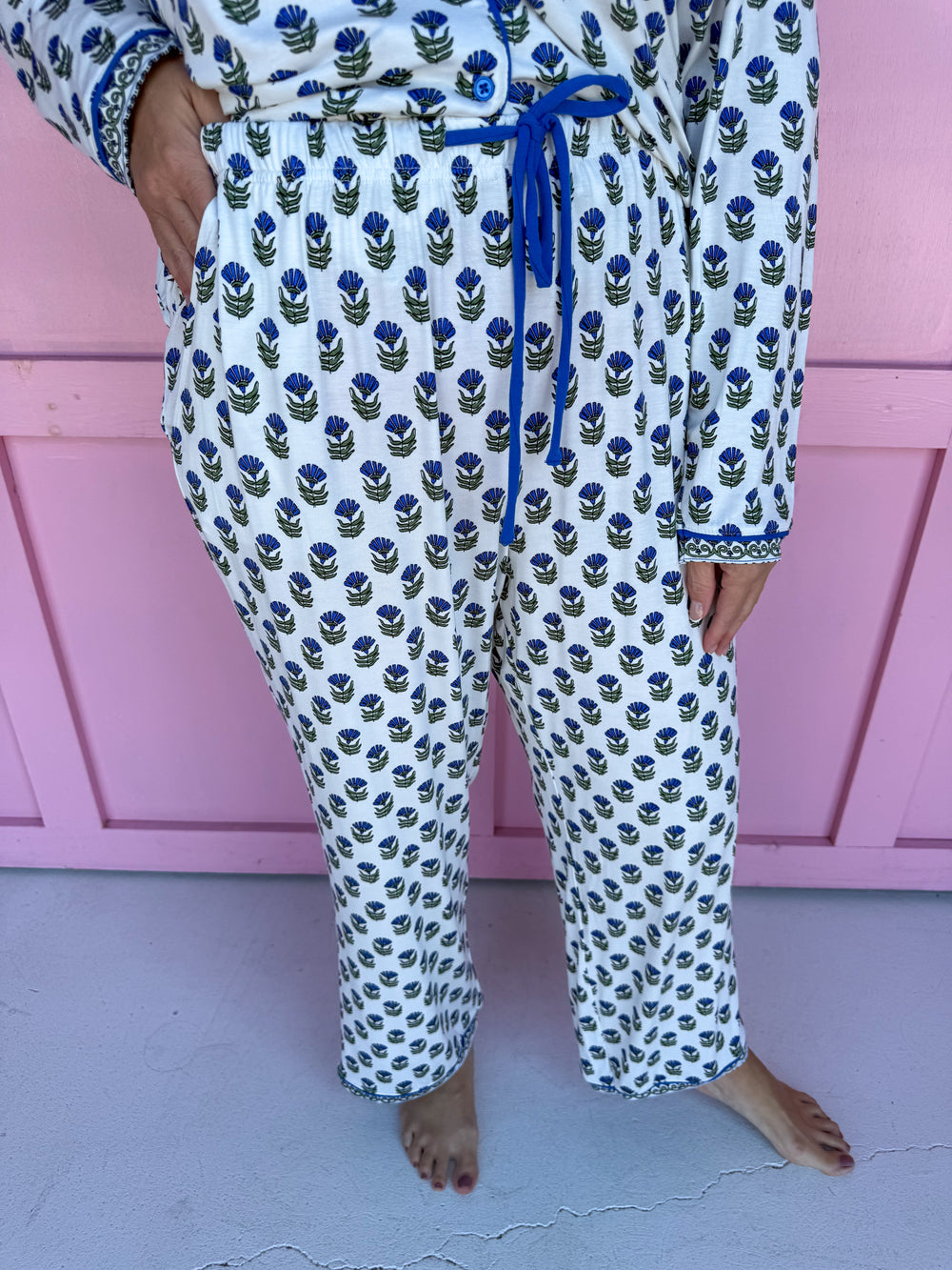 Mary Square | Charlotte L/S Pajama Set - Floral Foulard