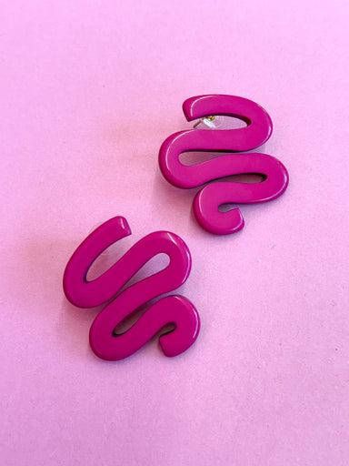 Post Back Earring Acrylic Abstract Pink Boutique Earring Jincy's 