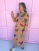 QUEEN OF SPARKLES Tan Multi Butterfly Knit Midi Dress womens boutique plus size jincy's 