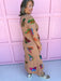 QUEEN OF SPARKLES Tan Multi Butterfly Knit Midi Dress womens boutique plus size jincy's 