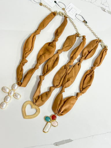 Hart Designs | Assorted Charm Camel Scarf Necklace