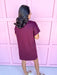 Jincy's Women's Boutique Maroon Mini Dress with Buttons