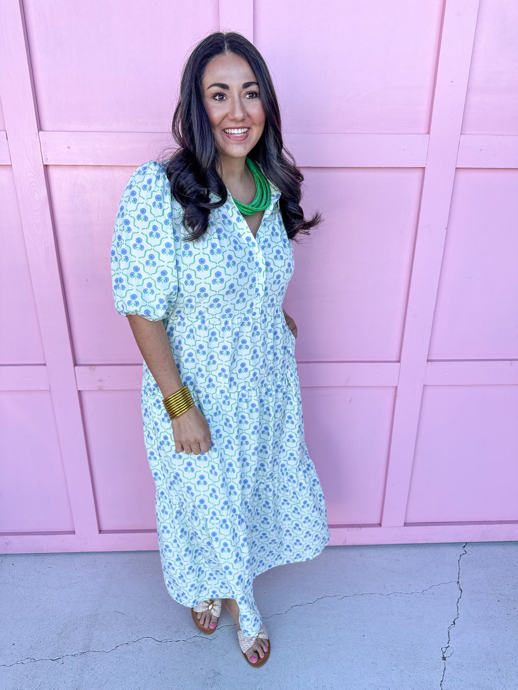 Jincy's Women's Boutique Mary Square Eloise Dress Blue Sweetbriar Plus Size