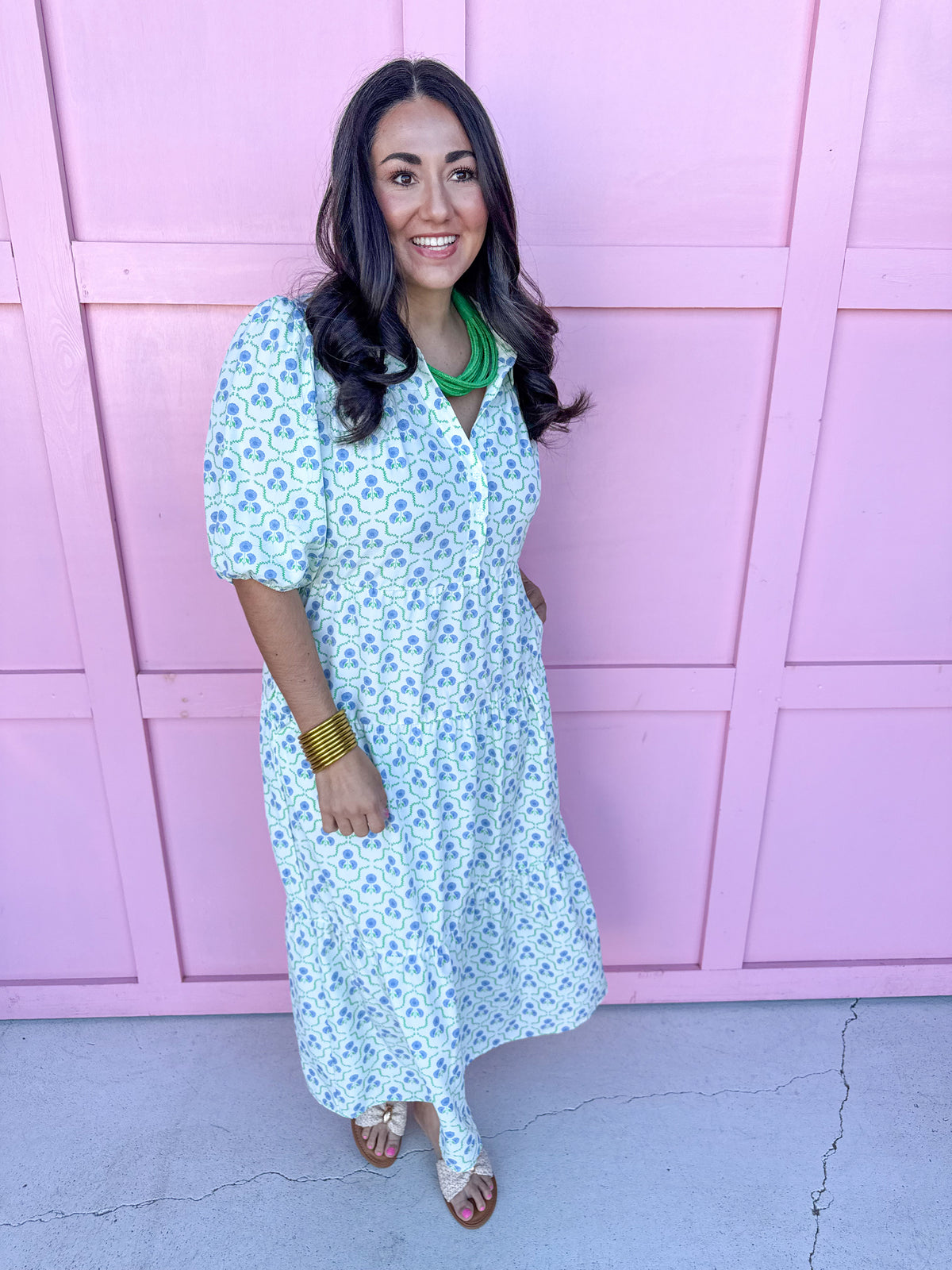 Jincy's Women's Boutique Mary Square Eloise Dress Blue Sweetbriar Plus Size