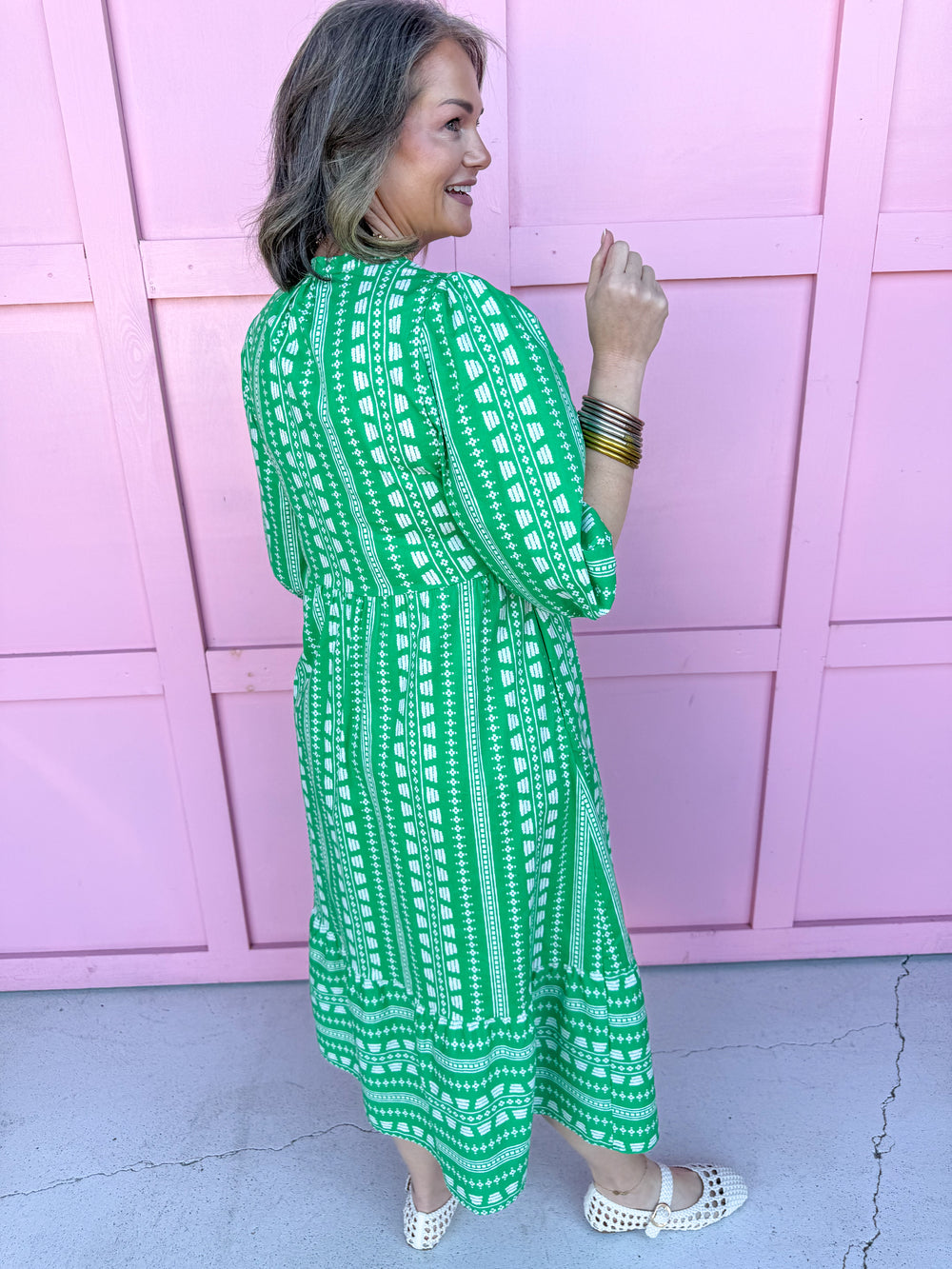 Jincy's Women's Boutique Mary Square Riley Green Maxi Midi Dress Plus Size