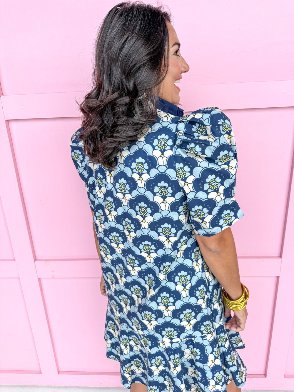 womens boutique zipper neckline puff sleeves mini length pop collar jincy's