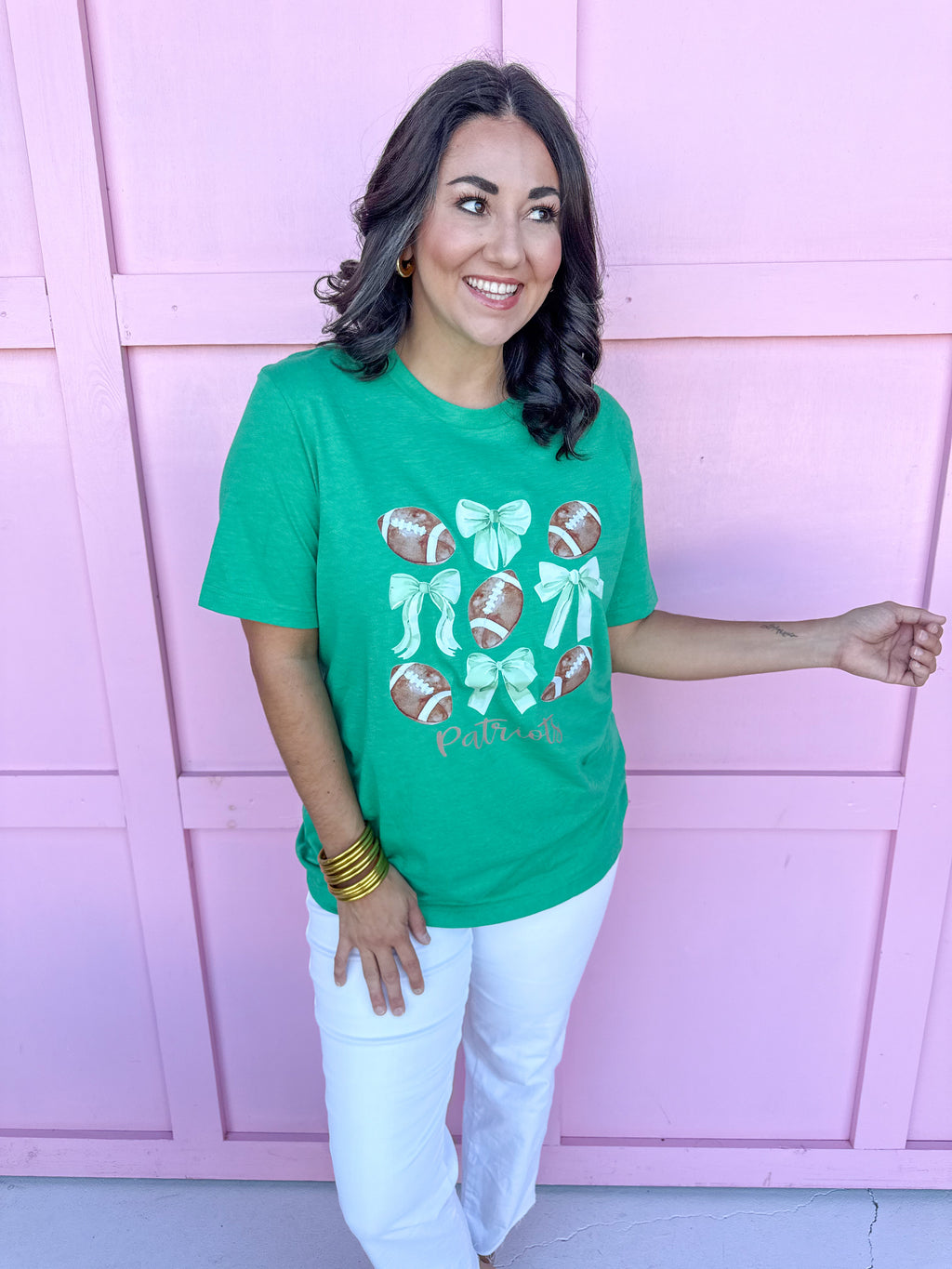 Gameday Bow Tee - Patriots