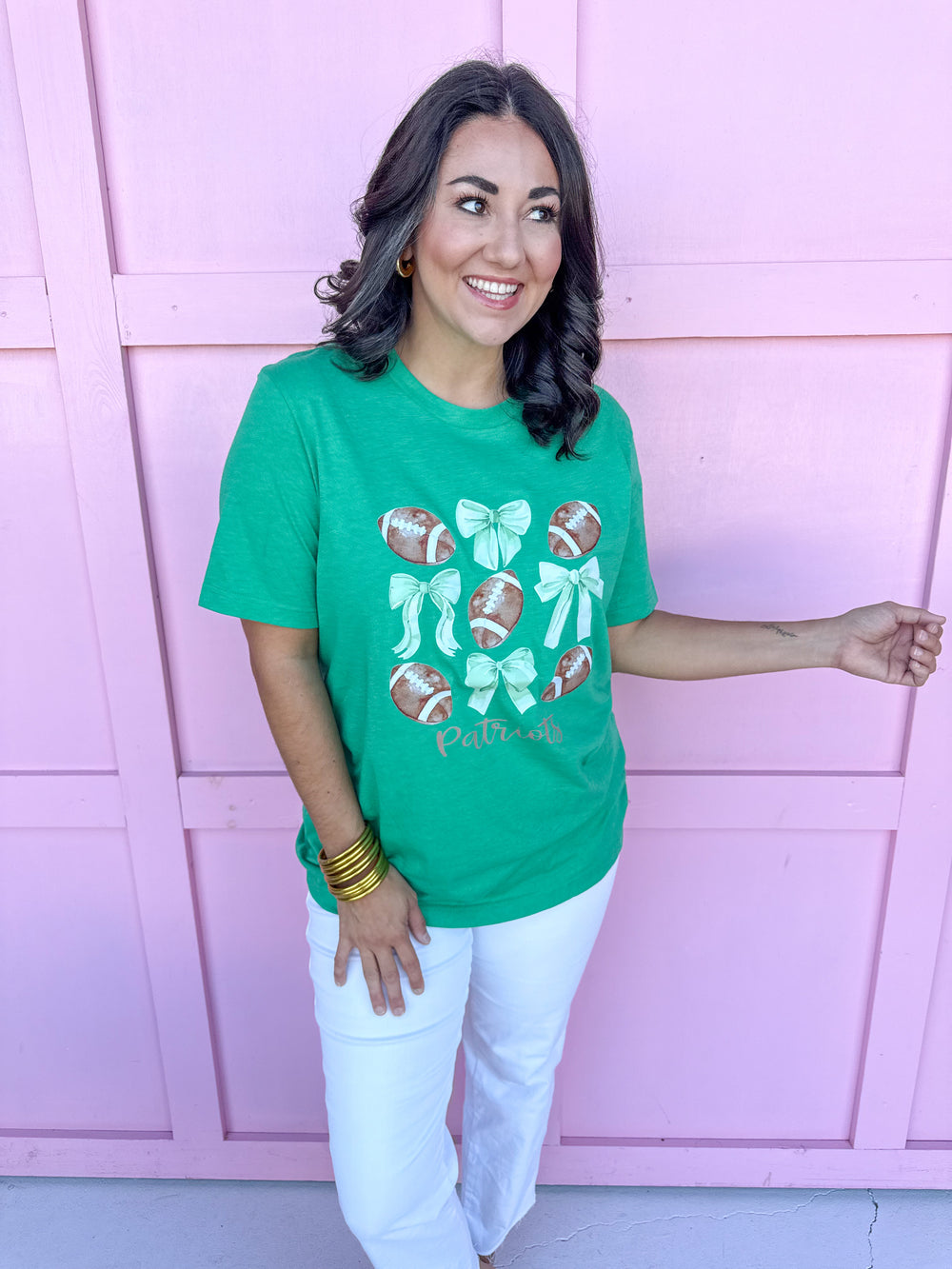 Gameday Bow Tee - Patriots