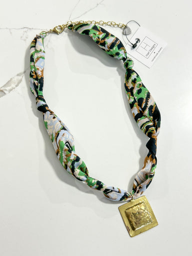 Hart Designs | Shadow Water Gold Square Scarf Necklace