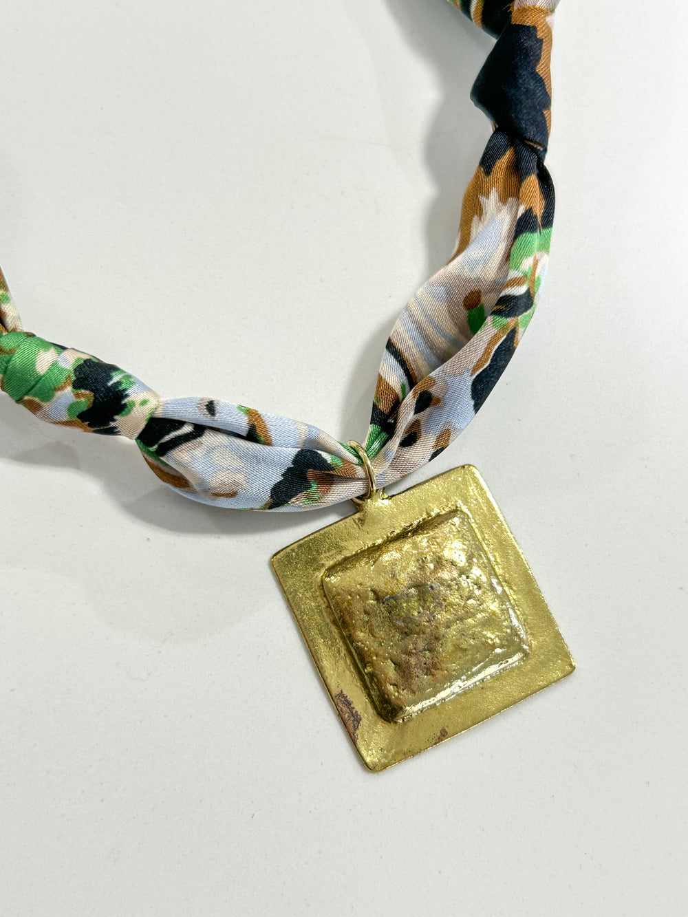 Hart Designs | Shadow Water Gold Square Scarf Necklace