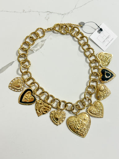 Hart Designs | Assorted Heart Pendant Linked Chain Necklace