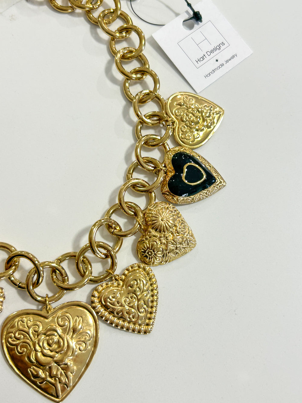 Hart Designs | Assorted Heart Pendant Linked Chain Necklace