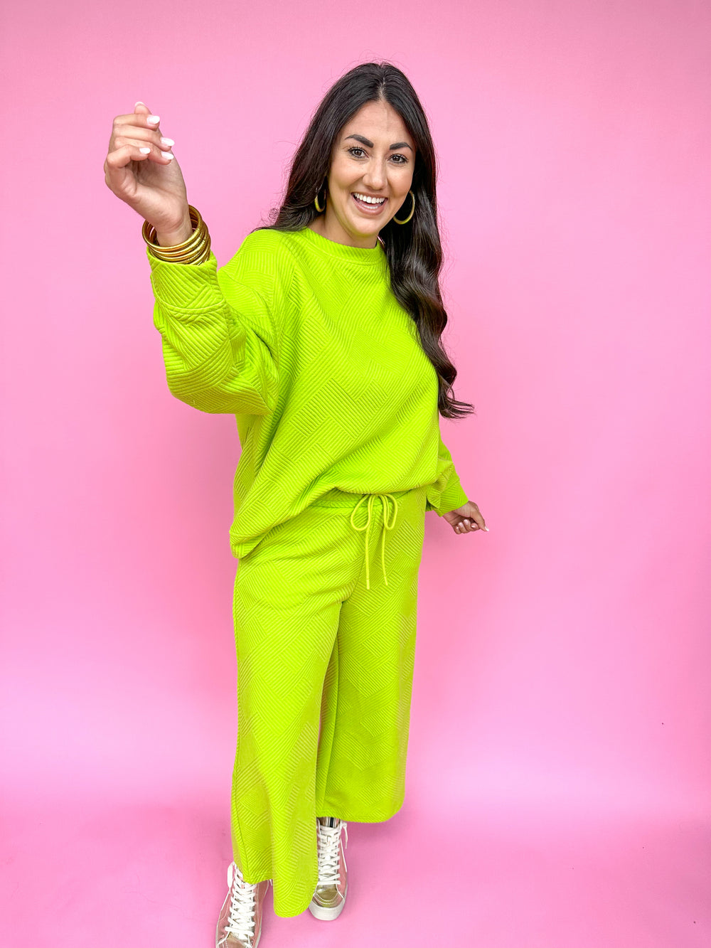Ready To Roll Pant Set - Lime