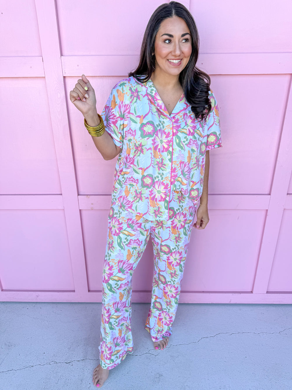 Summer Bouquet Pajama Set
