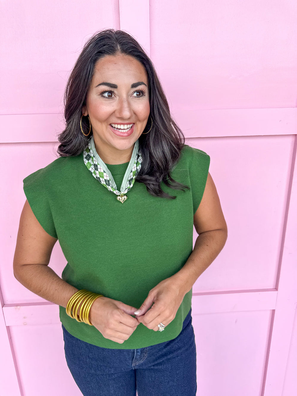 Jincy's Boutique Women's Green basic Knit Top