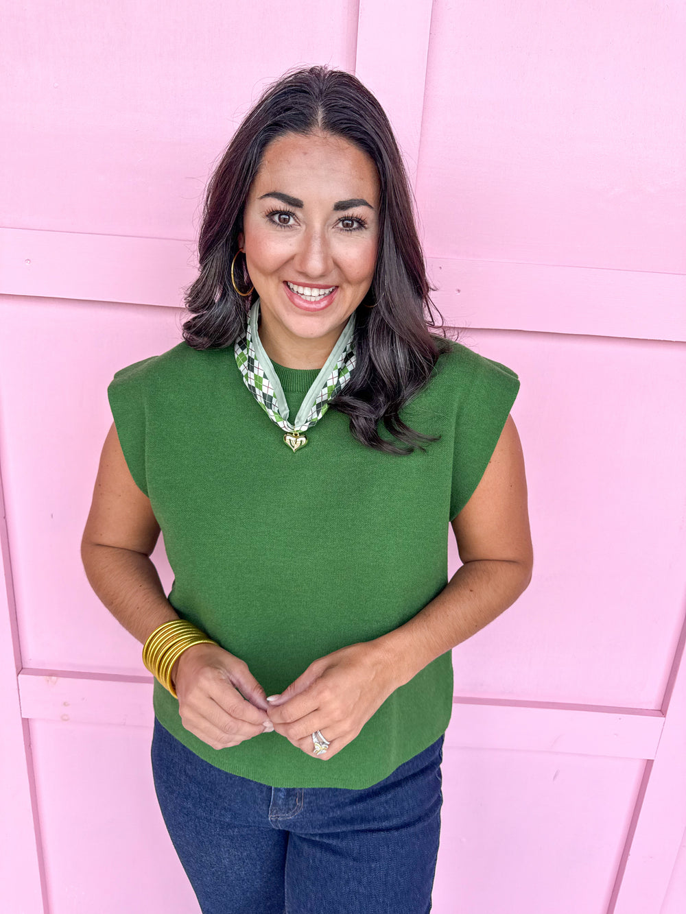 Jincy's Boutique Women's Green basic Knit Top