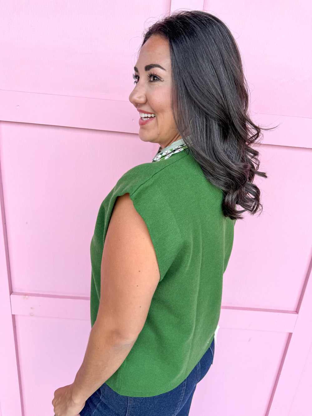 Jincy's Boutique Women's Green basic Knit Top