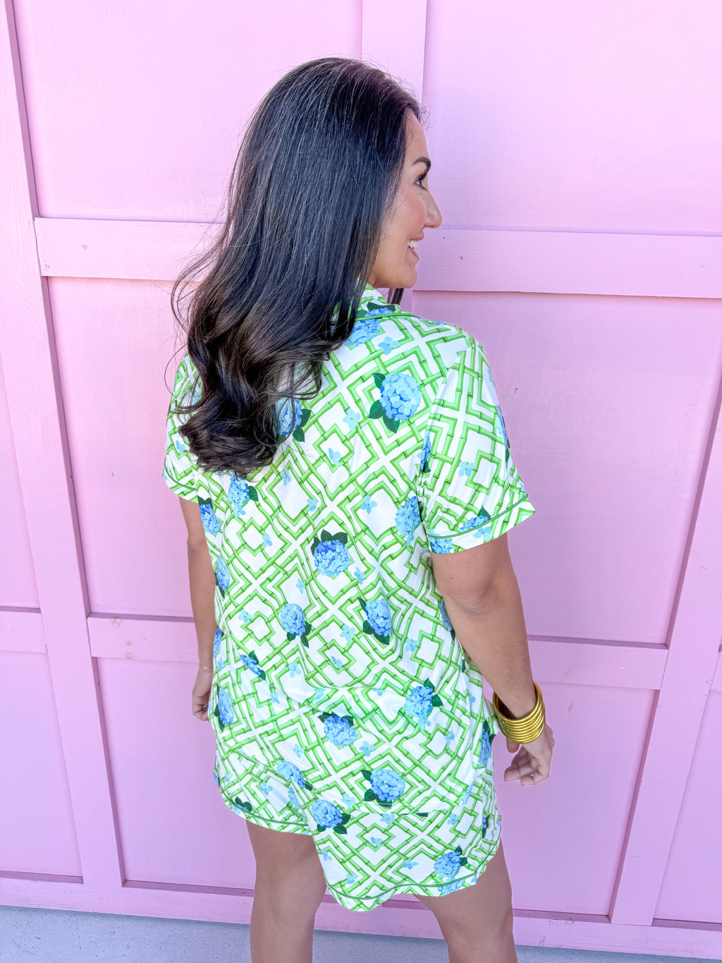 Hannah Pajama Set - Hydrangea Bamboo