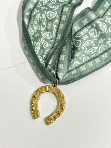 Hart Designs | Bandana Horseshoe Twilly Necklace 