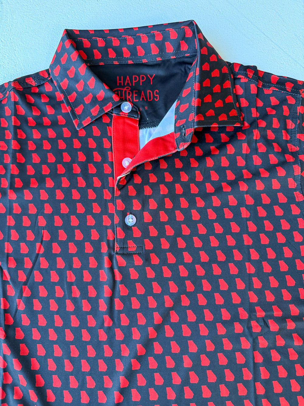 Men's Georgia Polo - Black/Red