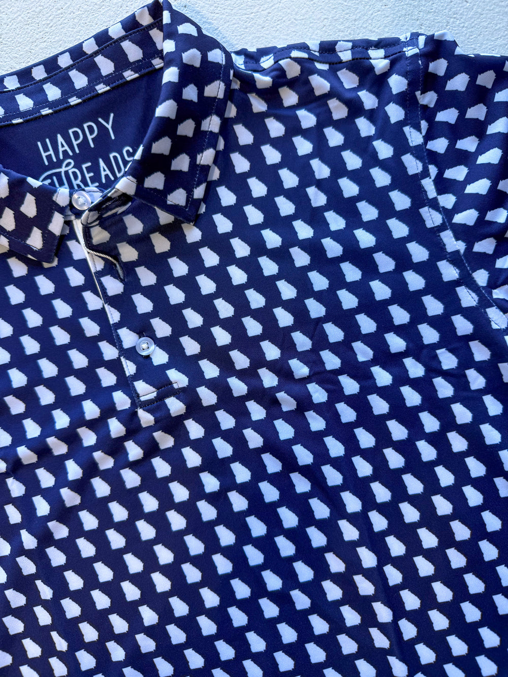 YOUTH Georgia Polo - Navy/White