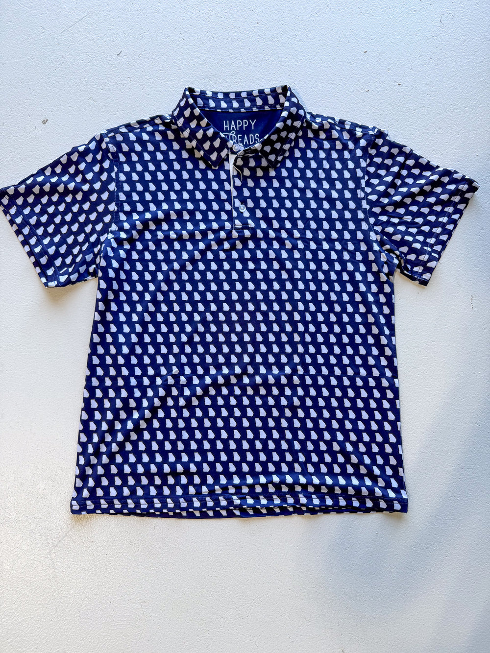 YOUTH Georgia Polo - Navy/White