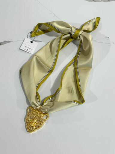 Hart Designs | Two-Tone Green Cheetah Head Twilly Necklace