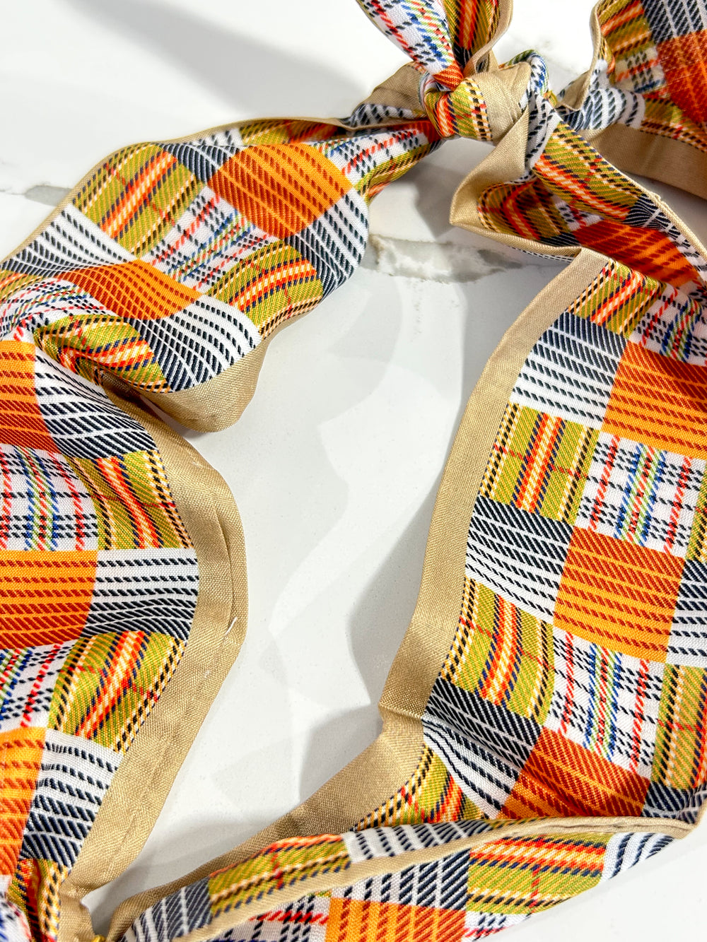 Hart Designs | Autumn Plaid Bubble Heart Twilly Necklaces