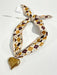 Hart Designs | Autumn Checkered Bubble Heart Twilly Necklaces