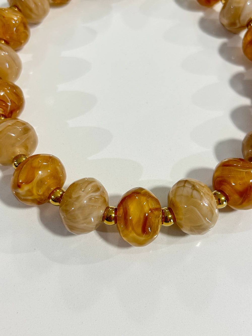 Hart Designs | Brown Marble Bead Necklace 