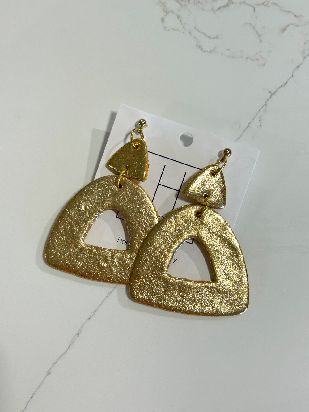 Hart Designs | Gold Triangle Holiday Earrings