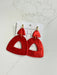 Hart Designs | Red Triangle Holiday Earrings