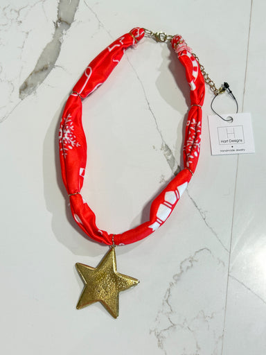 Hart Designs | Candy Lane Hammered Star Scarf Necklace