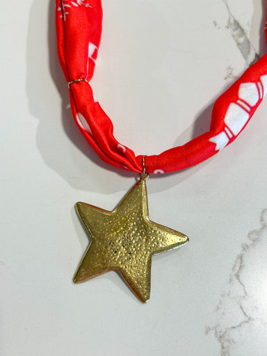 Hart Designs | Candy Lane Hammered Star Scarf Necklace