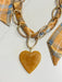 Hart Designs | Gold Link Plaid Heart Twilly Necklace 