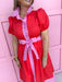 Jincy's Women's Boutique Spring Styles Red & Pink Stripe Maxi Midi Dress