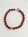 Hart Designs | Red Marble Bead Necklace 