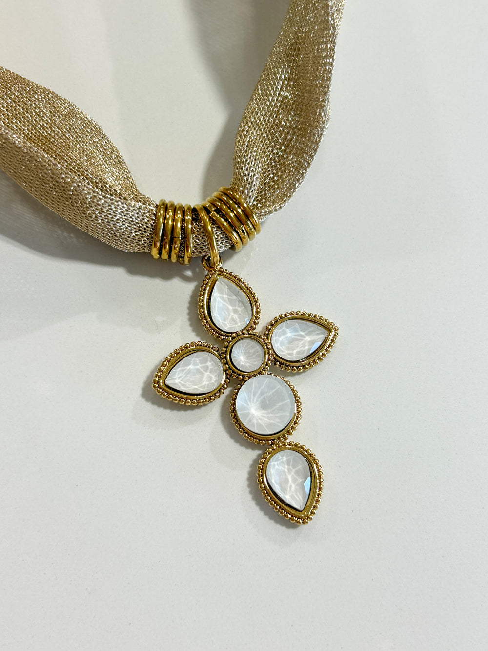 Hart Designs | Assorted Luxnet Oversized Jeweled Cross Scarf Necklaces