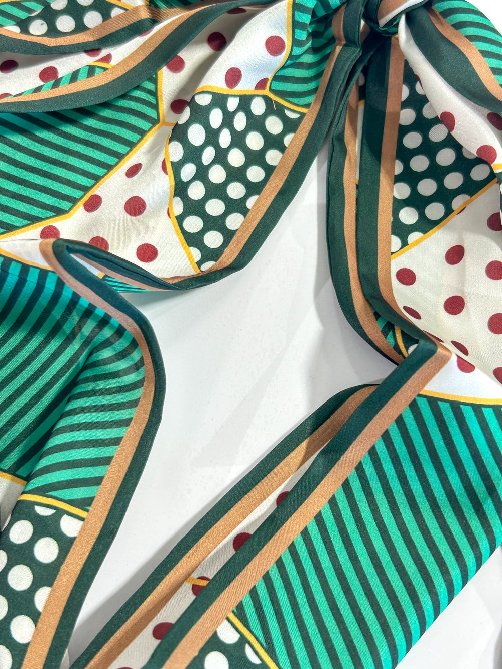 Hart Designs | Gilded Silk Rectangle Medallion Twilly Necklace