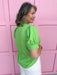Jincy's Women's Boutique Spring Styles Green V Neckline Top