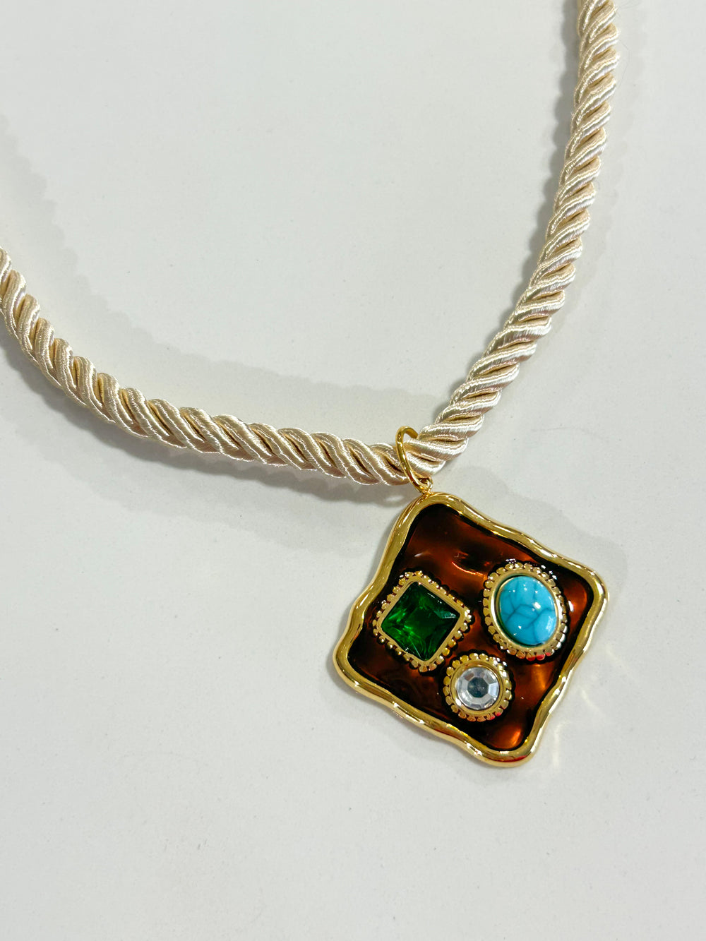 Hart Designs | Ivory Cord Jeweled Necklace