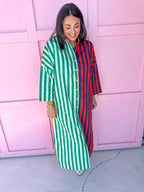 ADRIENNE | Regan Dress - Multi Stripe