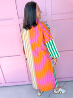 ADRIENNE | Regan Dress - Multi Stripe