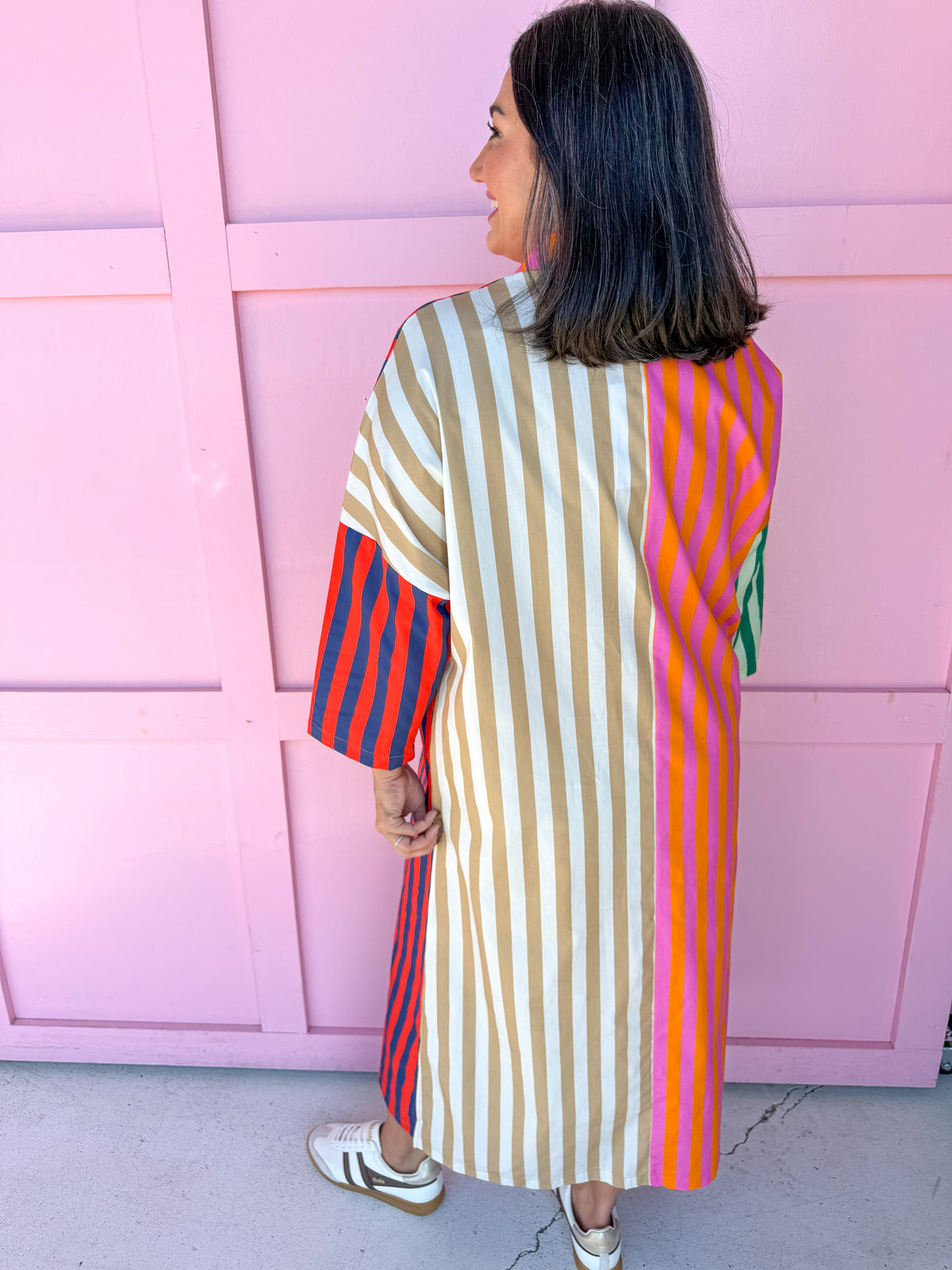 ADRIENNE | Regan Dress - Multi Stripe