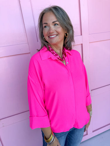 Jincy's Women's Boutique hot pink basic top
