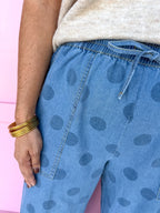JINCY'S | Polka Dot Pants - Light Wash